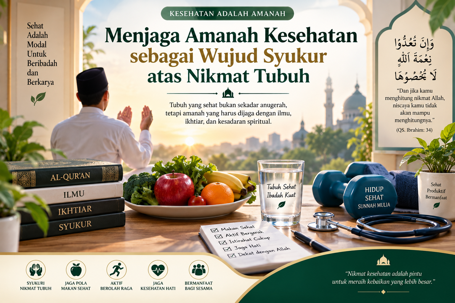 Menjaga Amanah Kesehatan sebagai Wujud Syukur atas Nikmat Tubuh